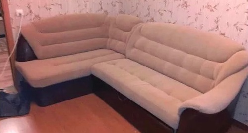 Перетяжка углового дивана. Усть-Луга